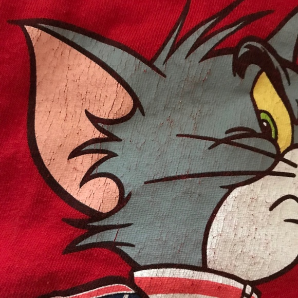 Tom and Jerry, Small, RED, Graphic Mens Shirt - Picture 3 of 3